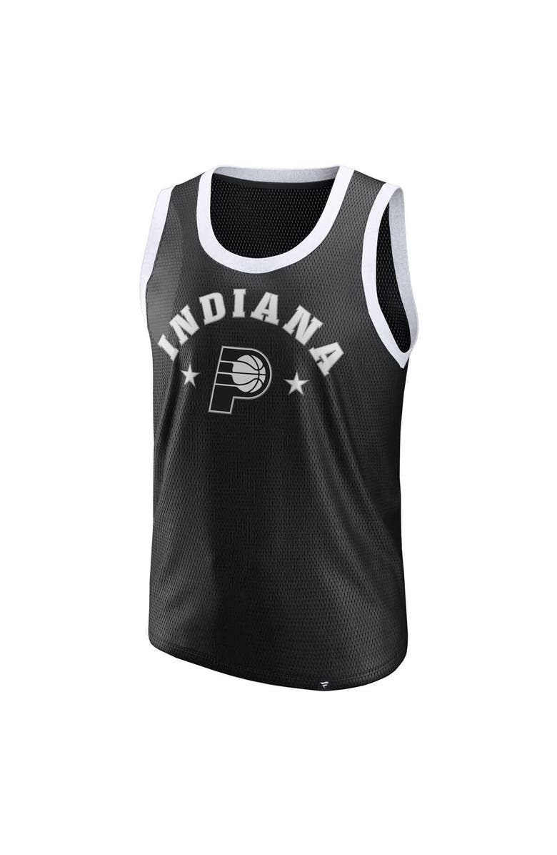 FANATICS Men's Fanatics  Black Indiana Pacers Mesh Tank Top, Alternate, color, Black