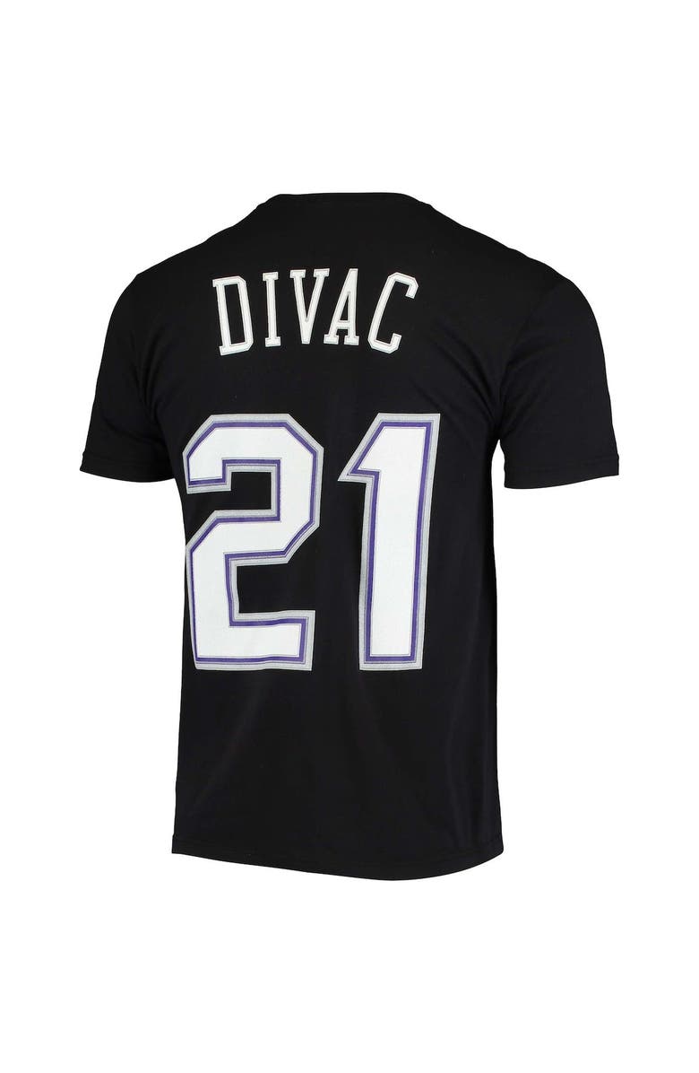 Mitchell & Ness Men's Mitchell & Ness Vlade Divac Black Sacramento Kings Hardwood Classics Stitch Name & Number T-Shirt, Alternate, color, 