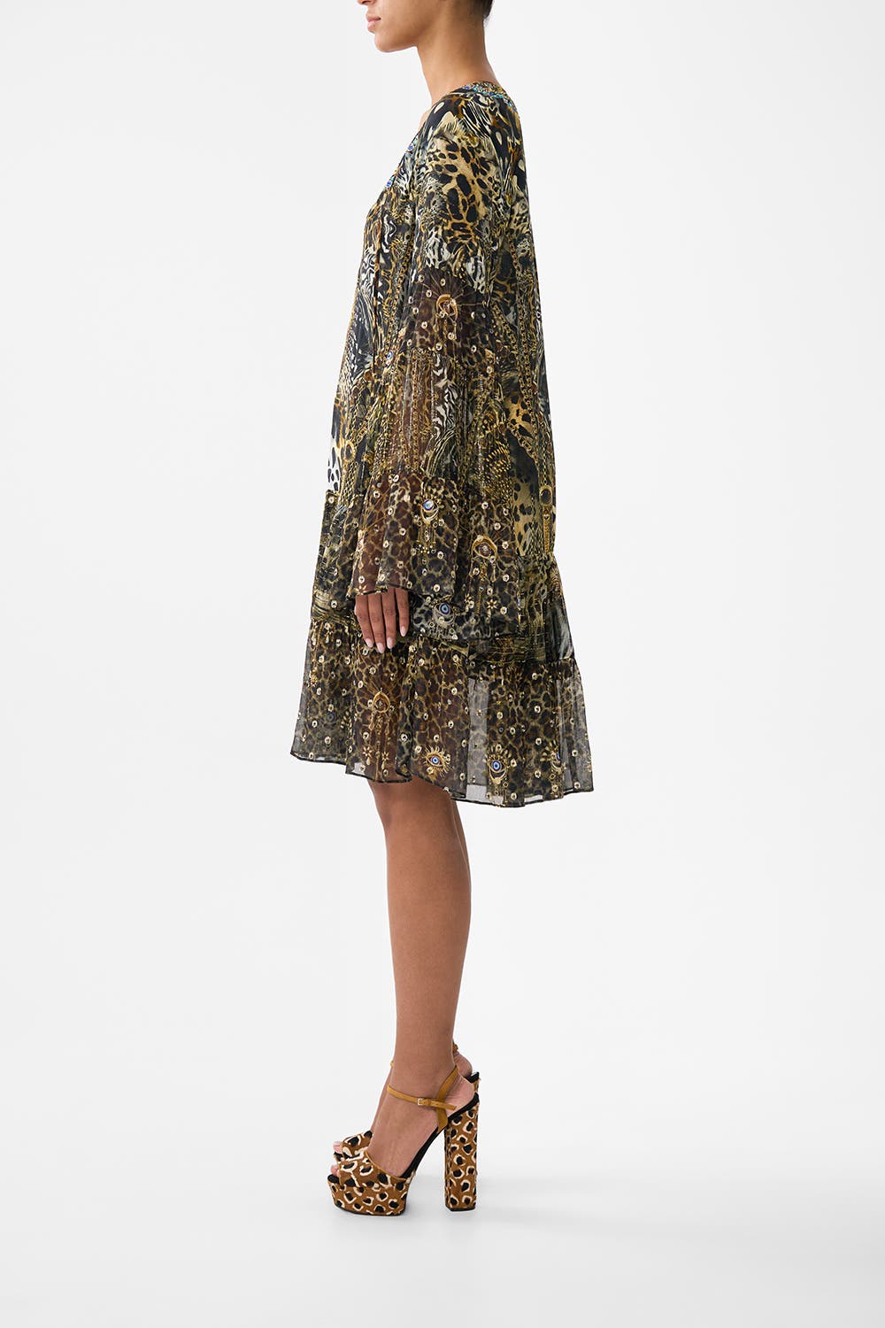 A-Line Gathered Panel Dress - image 2