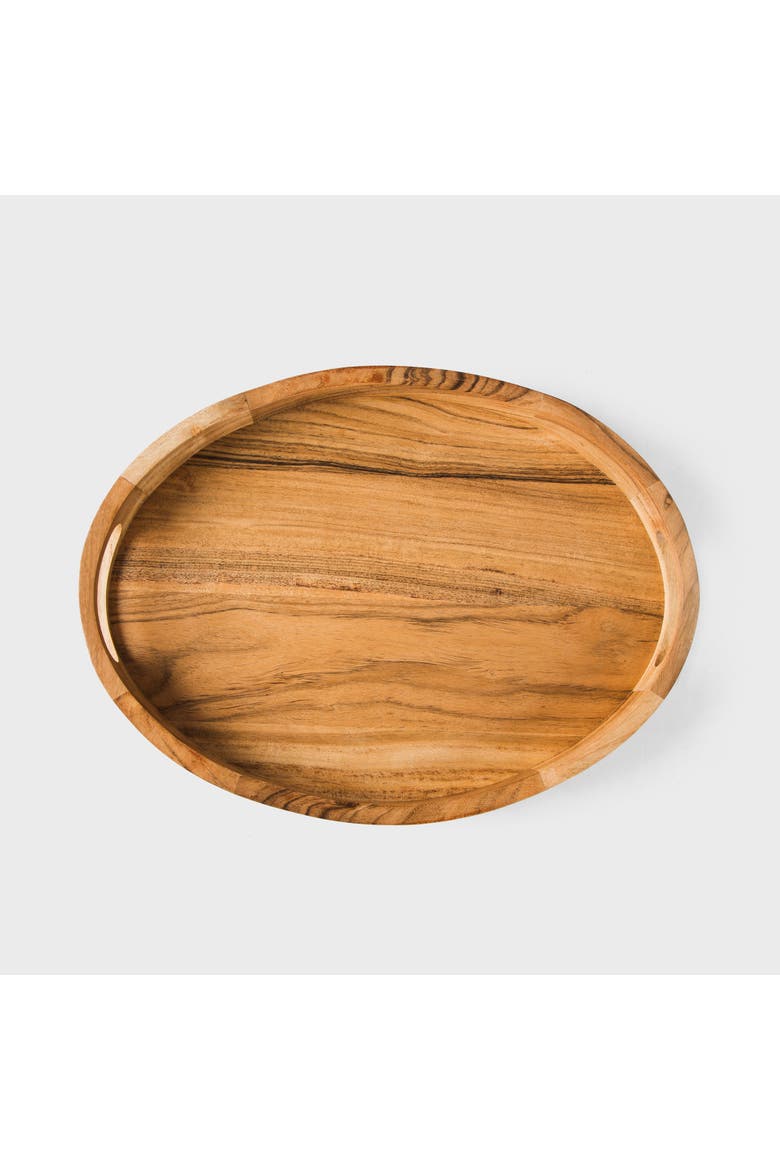 Acacia Wood Oval Serving Tray, Alternate, color, Natural Acacia Wood