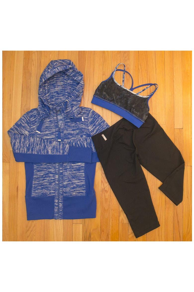 'Pretty' Hoodie, Alternate, color, BLACK