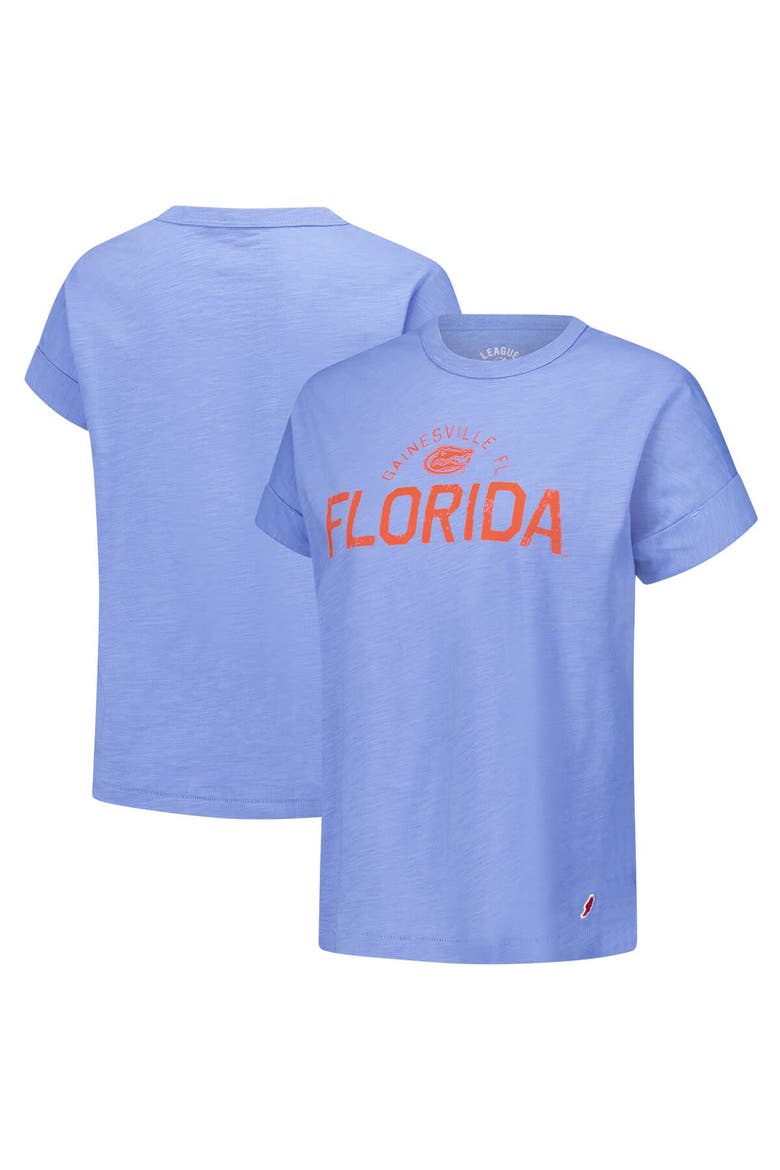 Women's League Collegiate Wear Royal Florida Gators Slub Rolled Cuff T-Shirt, Alternate, color, Royal