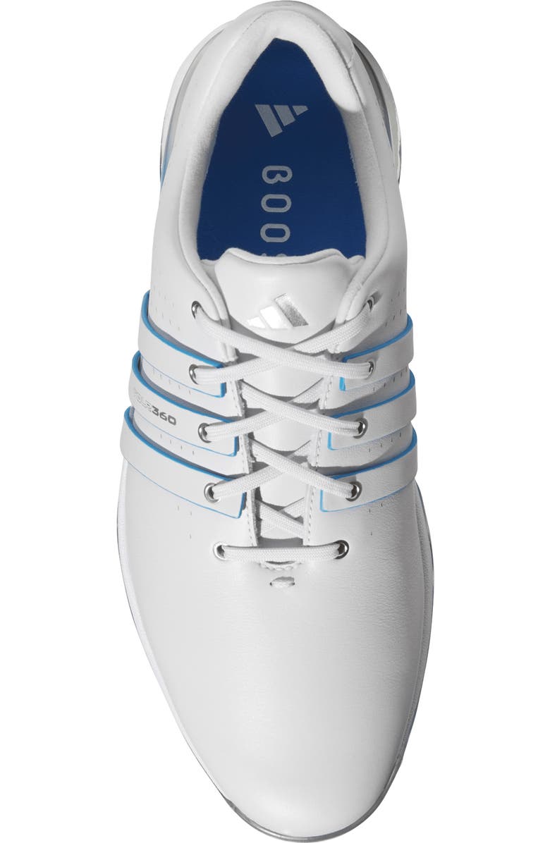 adidas Tour360 24 Golf Shoe, Alternate, color, Grey/ Silver Metallic/ Blue