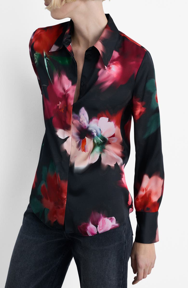 MANGO Soffy Floral Button-Up Shirt, Main, color,