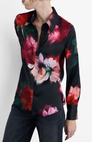 MANGO Soffy Floral Button-Up Shirt