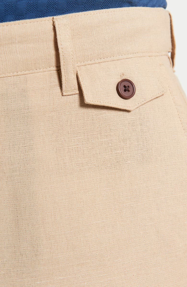 Ben Sherman Linen & Cotton Tapered Pants, Alternate, color, Stone