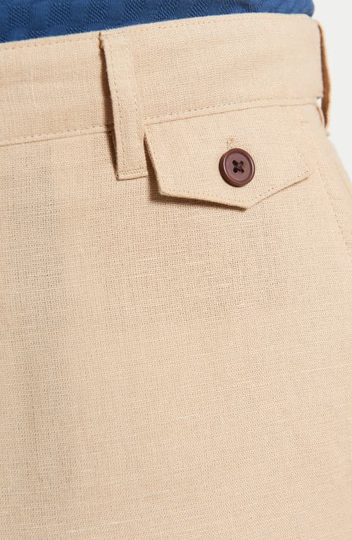 Ben Sherman Men's Linen Cotton Trouser Pants In Stone