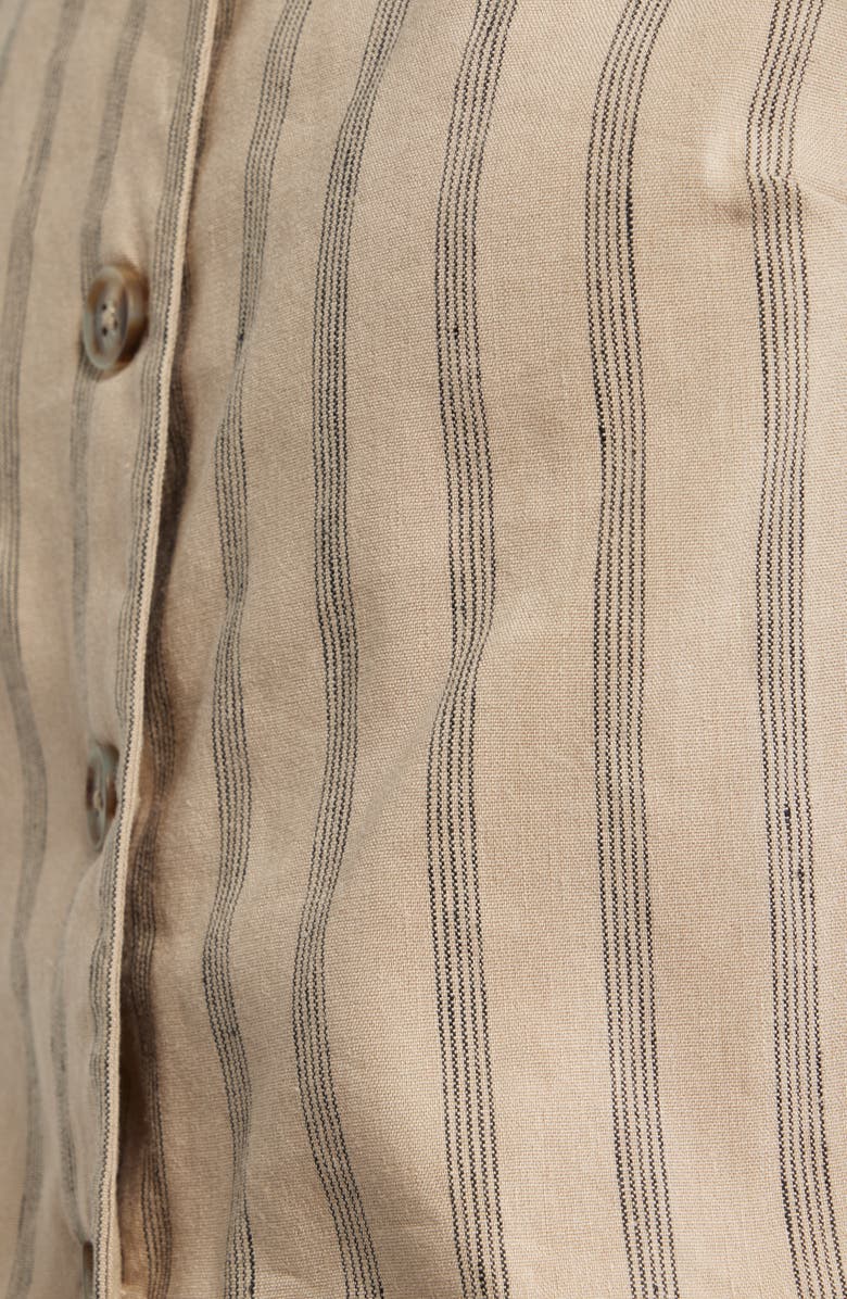 Nordstrom Stripe Linen Blend Vest, Alternate, color, Tan- Black Sonjay Stripe