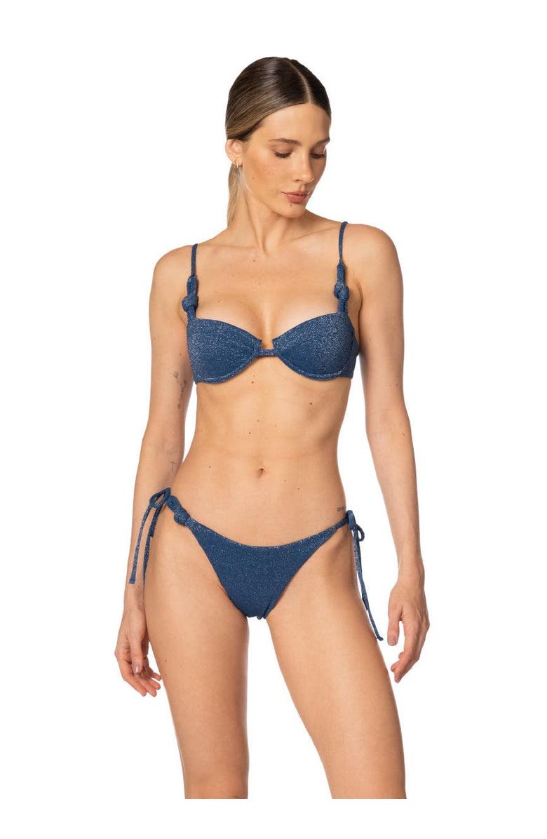 KIBYS Sacred Sun Luxe Shimmer Candy Tie Side Bottom, Alternate, color, Shimmery Blue