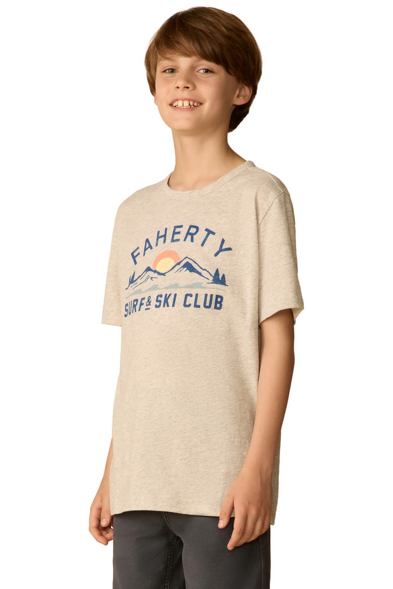 Kids' Surf & Ski Club Graphic T-Shirt, Alternate, color, LIGHT GREY HEATHER