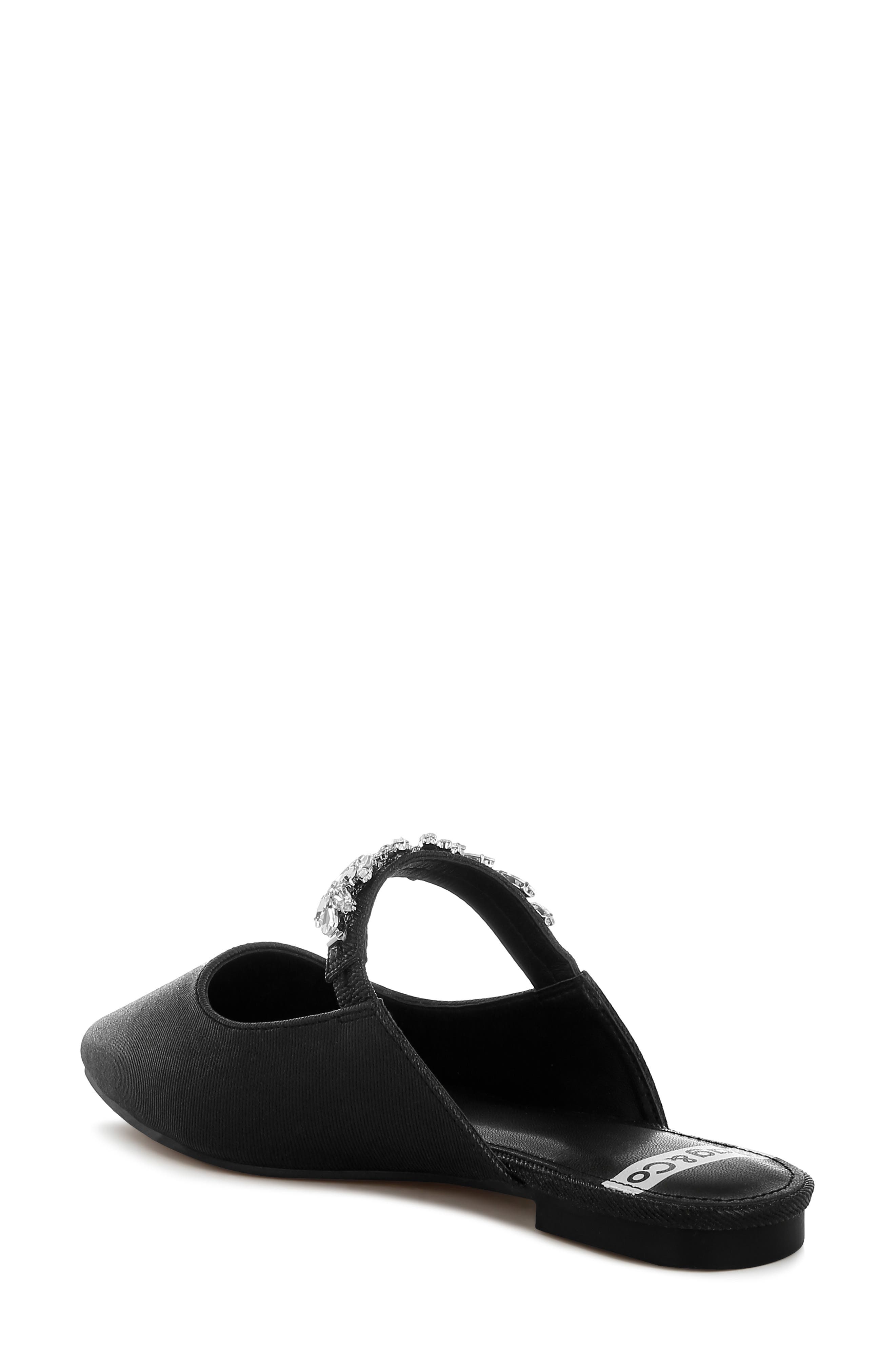 Rag & Co Magnum Crystal Strap Mule, Alternate, color, Black