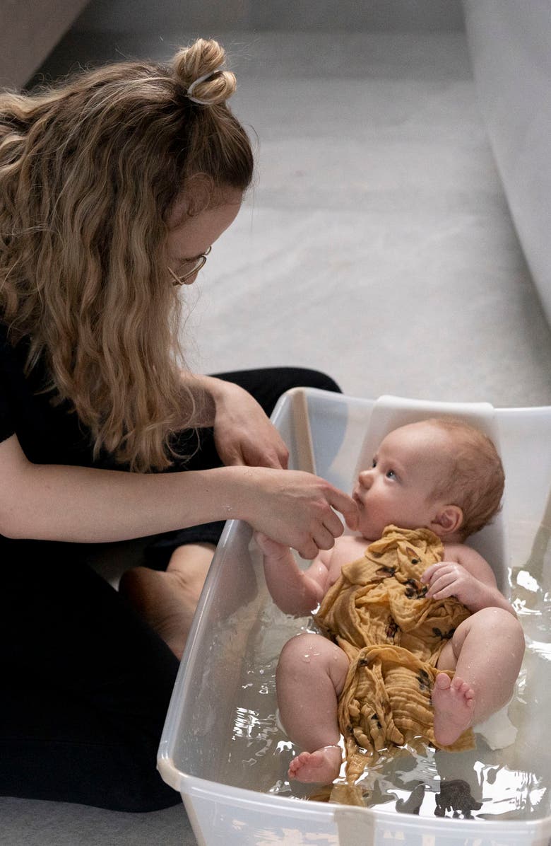 Stokke Flexi Bath<sup>®</sup> Foldable Baby Bath Tub with Temperature Plug & Infant Insert, Alternate, color, Sandy Beige