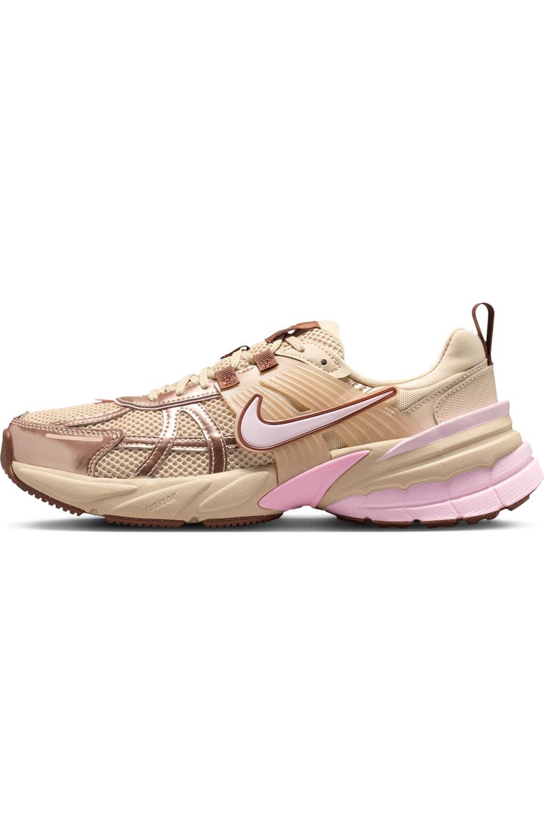 Nike V2K Run Sneaker, Alternate, color, Sand Drift/ Pink/ Brown