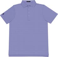Castle Golf Geometric Print Performance Polo Shirt