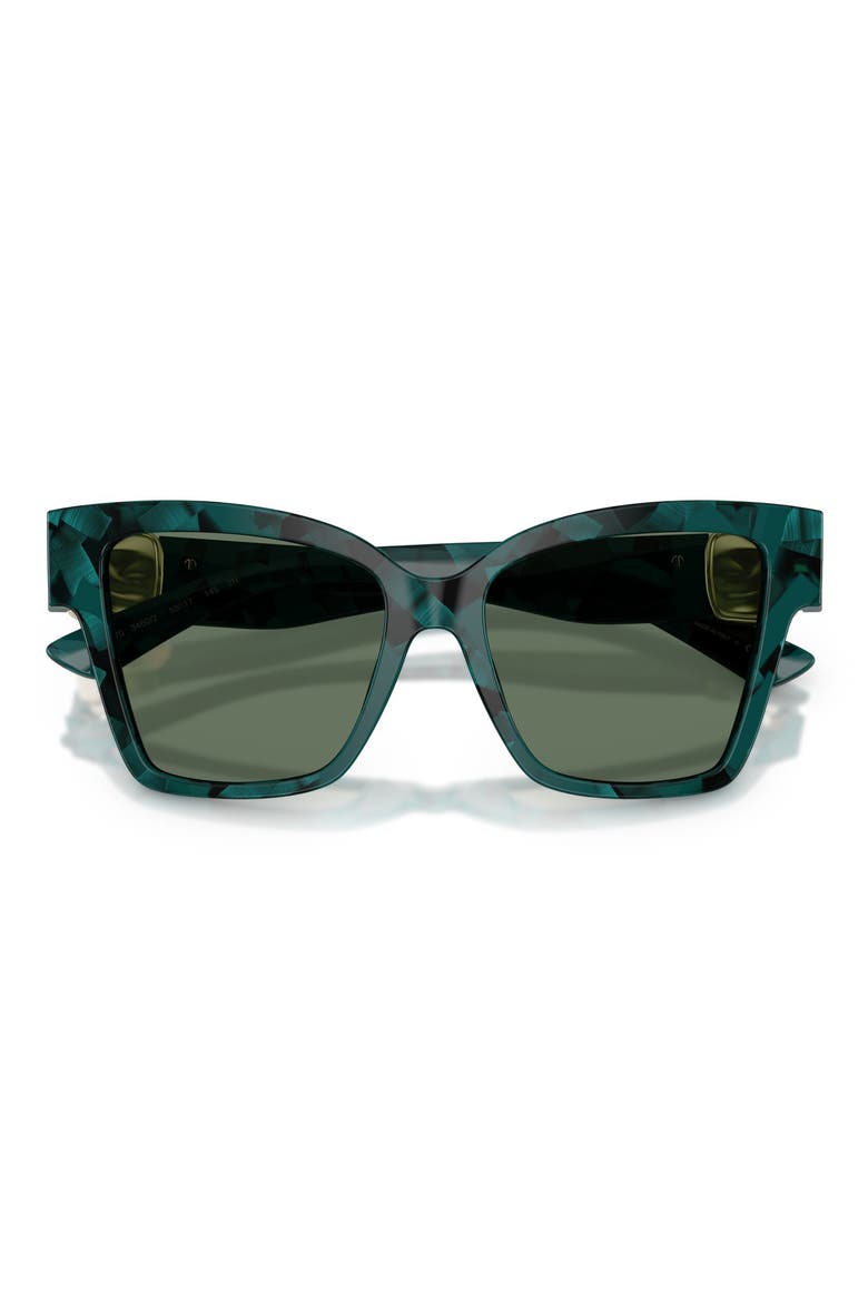 54mm Gradient Square Sunglasses, Alternate, color, PEARL HAVANA / DARK GREEN