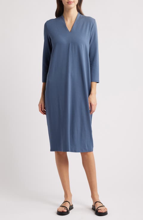 Jersey Sheath Midi Dress (Regular & Petite)