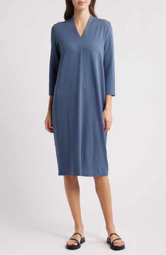 Eileen Fisher Jersey Sheath Midi Dress