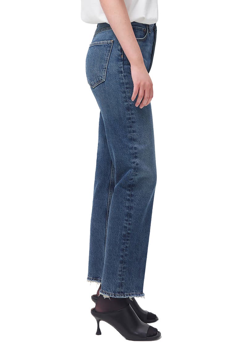 '90s Pinch High Waist Straight Leg Organic Cotton Baggy Jeans, Alternate, color, RANGE DARK RED
