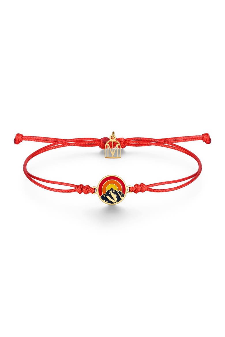 Mountain Do Hard Things bracelet, Main, color, Yellow Gold