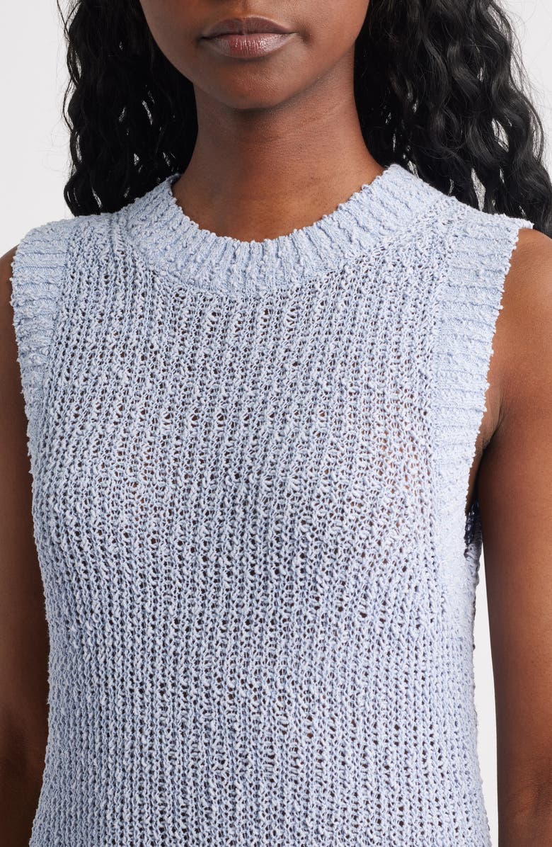 & Other Stories Silk & Cotton Sweater Dress, Alternate, color, Blue Dusty Light