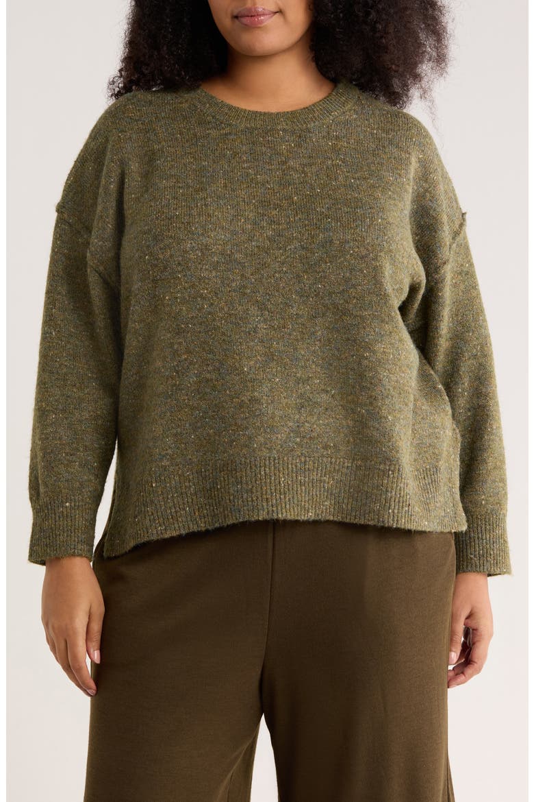 Crewneck Sweater, Main, color, LODEN GREEN