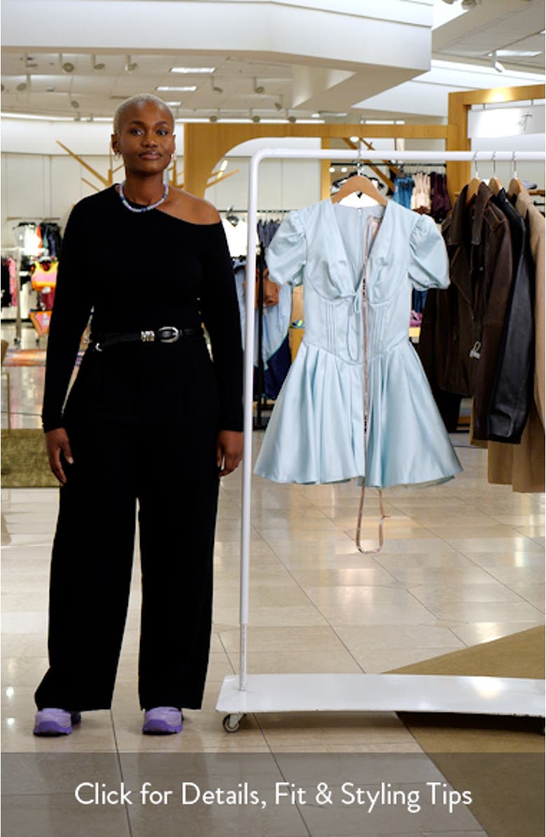 Imani Pleated Puff Sleeve Minidress, sales video thumbnail