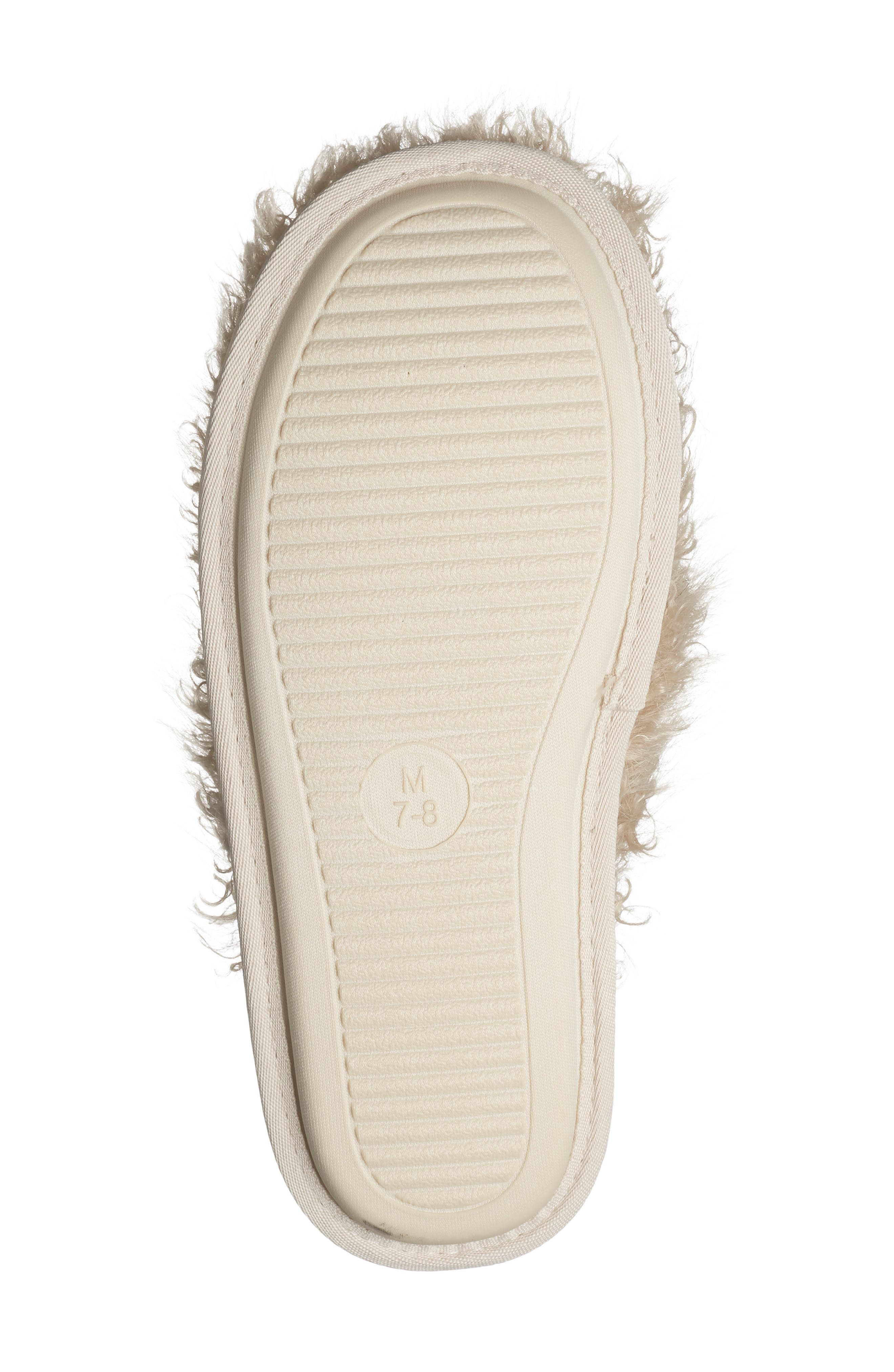 Rebecca Minkoff James Faux Fur Scuff Slipper, Alternate, color, Tan
