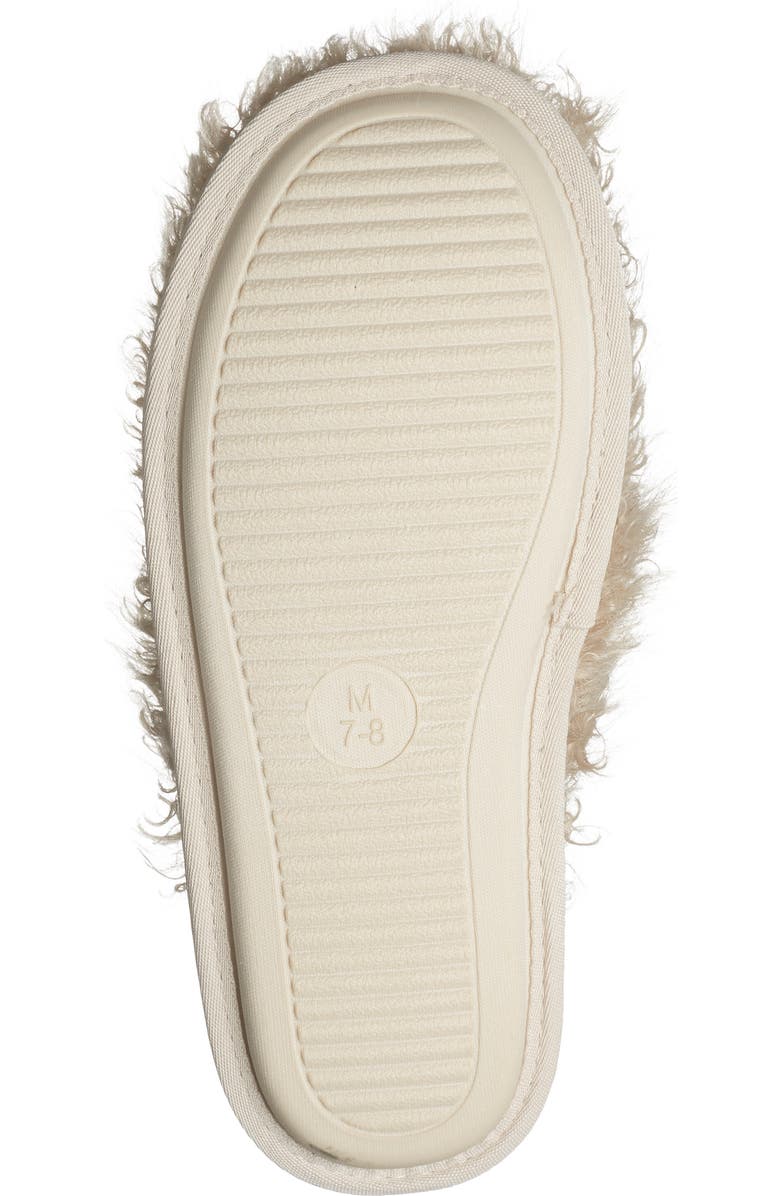 Rebecca Minkoff James Faux Fur Scuff Slipper, Alternate, color, Tan