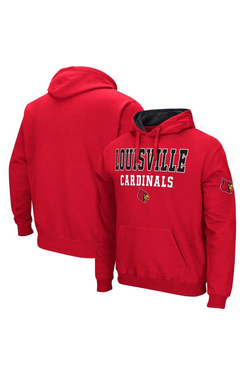 COLOSSEUM Men's Colosseum Red Louisville Cardinals Sunrise Pullover Hoodie, Main, color, Red