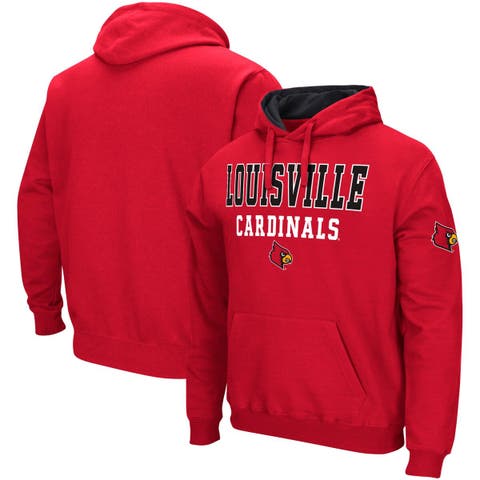 Men's Colosseum Red Louisville Cardinals Sunrise Pullover Hoodie