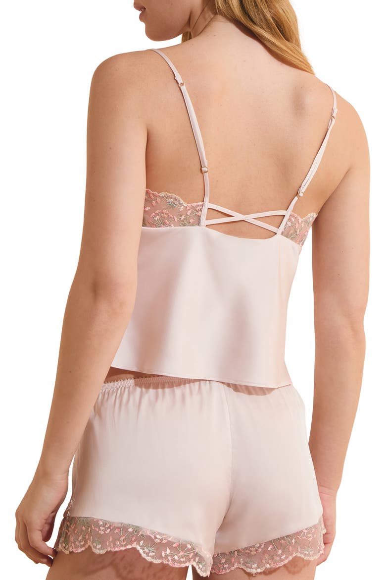 Infusion Lace Trim Satin Camisole, Alternate, color, BLUSH