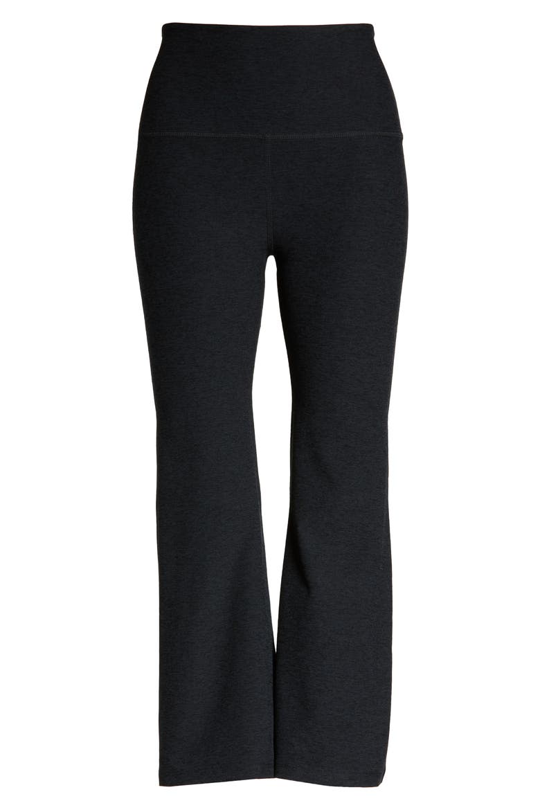 Space Dye High Waist Retro Crop Flare Pants, Alternate, color, DARKEST NIGHT