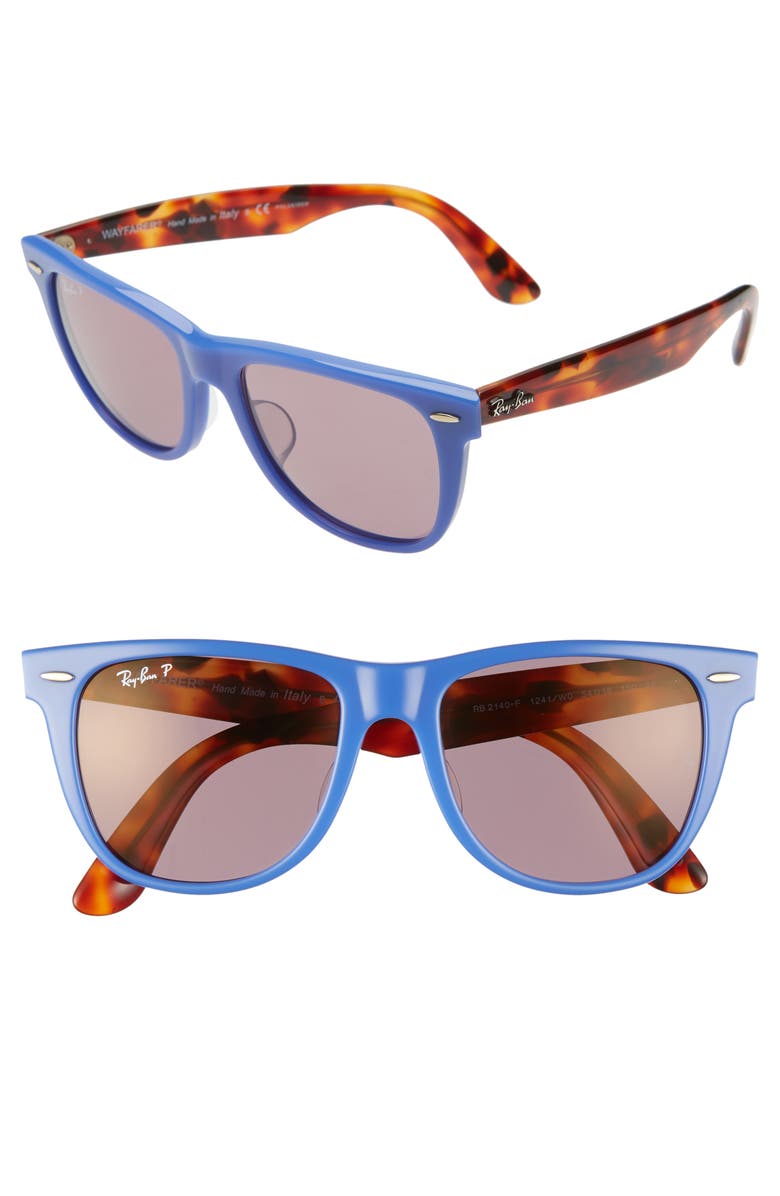 Ray-Ban Wayfarer Pop 54mm Polarized Sunglasses, Main, color,