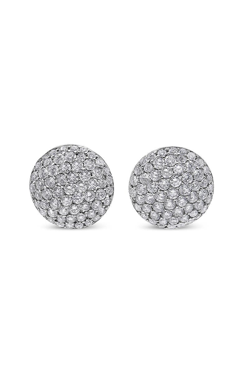 Haus of Brilliance 18K White Gold 3 1/2 Cttw Diamond Composite Disc Stud Earrings, Alternate, color, White