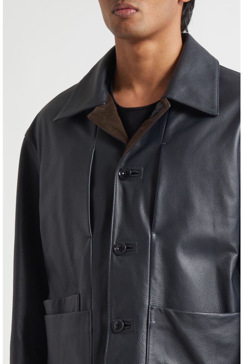 LEMAIRE LEATHER WORKWEAR JKT ルメール　新品　上質 Leather Workwear Jacket (Men) | Nordstrom