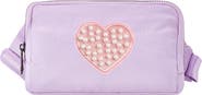 Sweet Wink Pearl Heart Patch Belt Bag