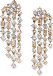 Nadri Sunshower Crystal Cascade Drop Earrings
