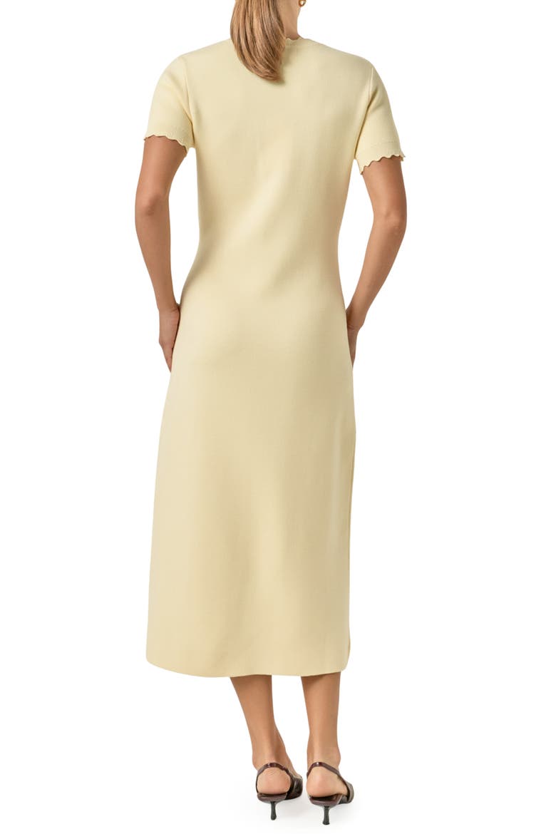 Floral Embroidered Knit Midi Dress, Alternate, color, WARM IVORY