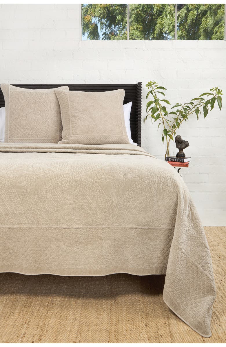 Pom Pom at Home Marseille Coverlet, Alternate, color, Taupe