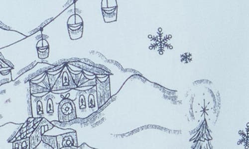 Nordstrom Rack Dreamy Tree Print Flannel Long Sleeve Nightgown In Blue