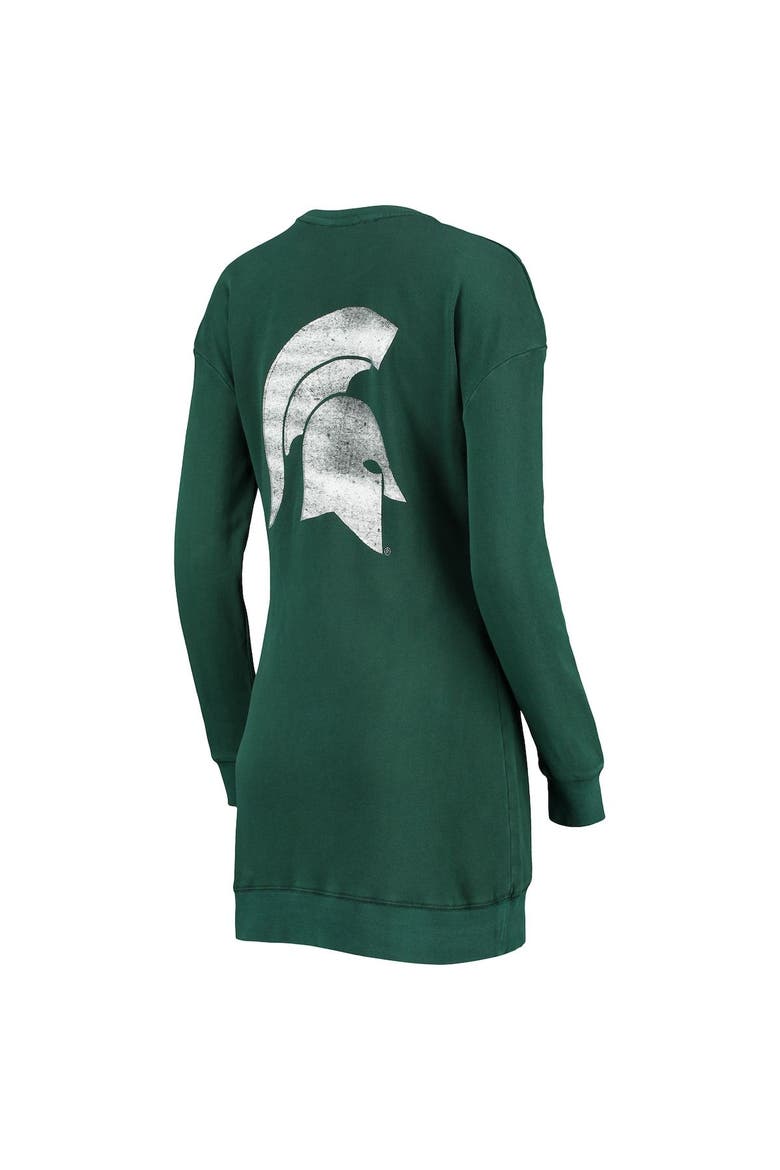 Women's Gameday Couture Green Michigan State Spartans 2-Hit Sweatshirt Dress, Alternate, color, Green