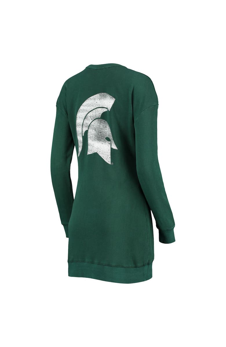 GAMEDAY COUTURE Women's Gameday Couture Green Michigan State Spartans 2-Hit Sweatshirt Dress, Alternate, color, 