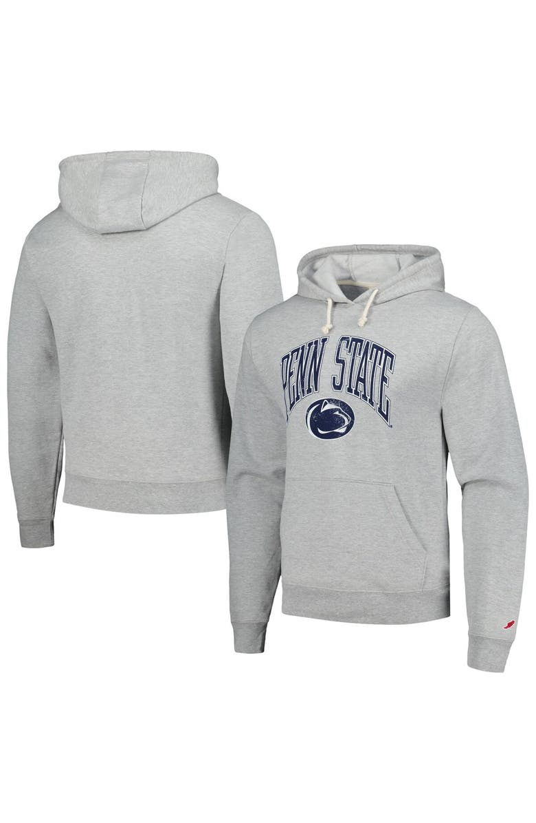 LEAGUE COLLEGIATE WEAR Men's League Collegiate Wear  Heather Gray Penn State Nittany Lions Tall Arch Essential Pullover Hoodie, Main, color, 