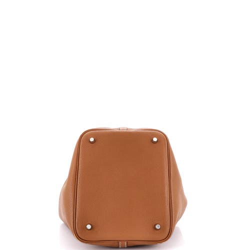 Pre-owned Hermes Hermes Picotin Lock Bag Clemence Mm In Gold
