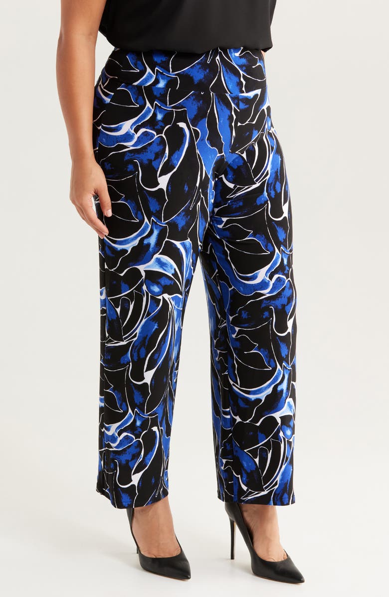 Anne Klein High Waist Pull-On Wide Leg Trousers, Alternate, color,