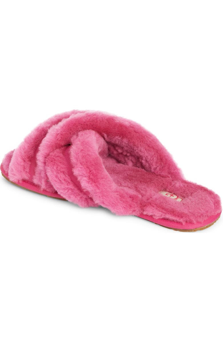 UGG<sup>®</sup> Scuffita Genuine Shearling Slide Slipper, Alternate, color, Dark Peony