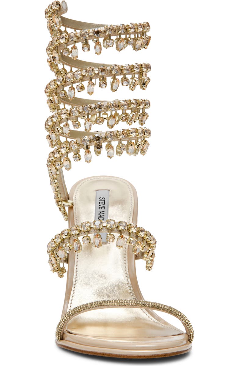 Steve Madden Gorgina Ankle Wrap Sandal, Alternate, color, Champagne