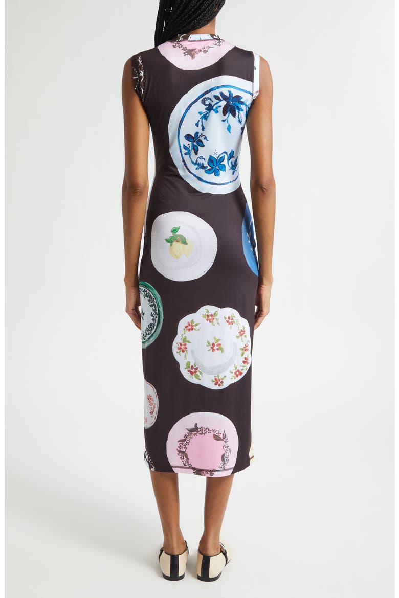 Printed Sleeveless Body-Con Dress, Alternate, color, THE PLATERA