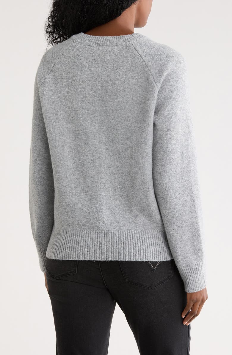 Bobeau Black Sheep Sweater, Alternate, color, Heather Grey