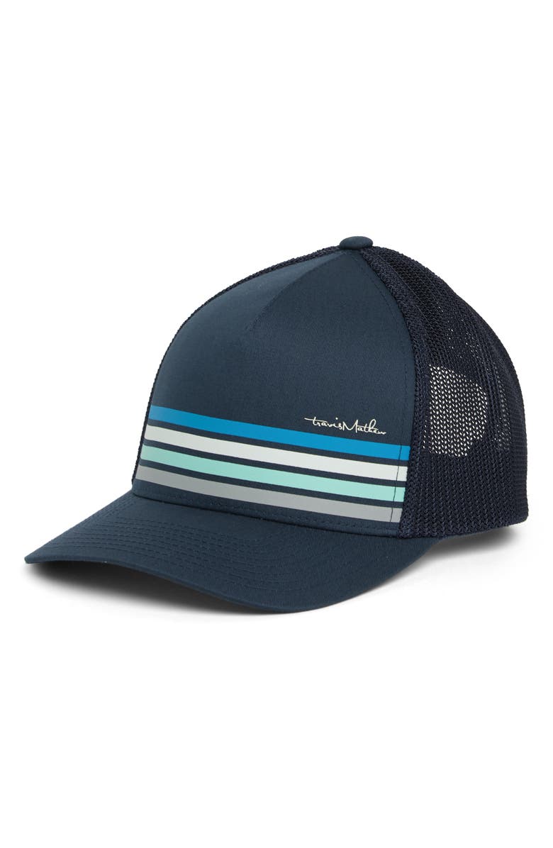 TravisMathew Hoover 2.0 Trucker Hat, Main, color, Blue Nights